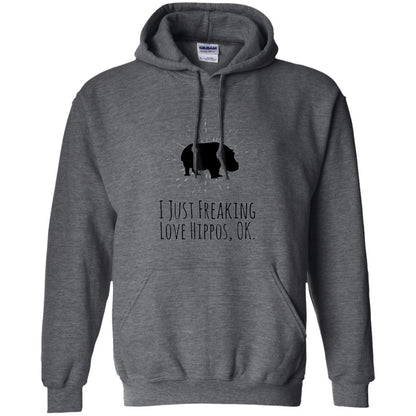 Hippo Lover T-shirt I Just Freaking Love Hippos Ok Dark Heather