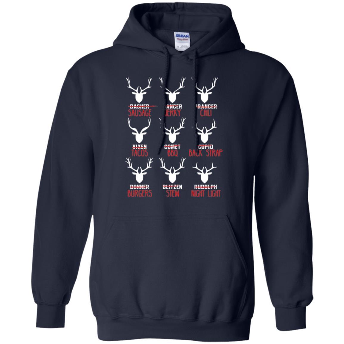 Christmas T-shirt Hunters All Of Santa's Reindeer Navy