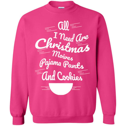 Christmas T-shirt All I Need Are Christmas Movies Pajama Pants Heliconia