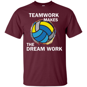 Volleyball T-shirt TeamWork Makes The Dream Work