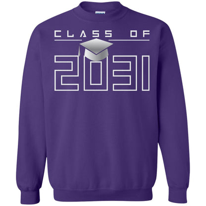 Class Of 2031 Kindergarten First Day Of School Graduate In 2031 Shirt Purple