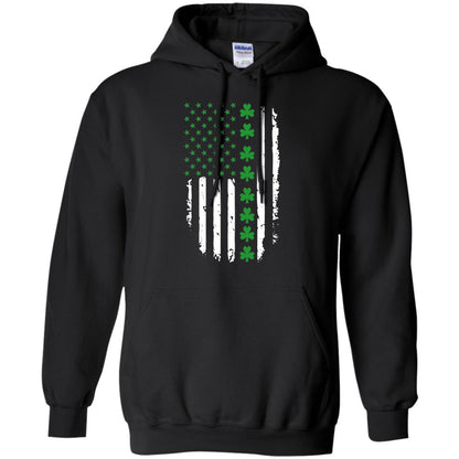 St. Patrick's Day T-shirt Irish American Flag T-shirt Black