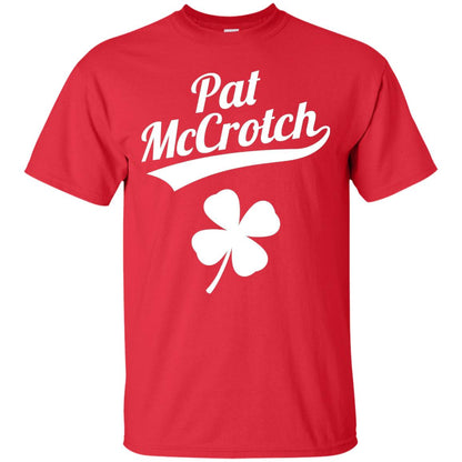 Funny Pat Mccrotch St. Patricks Shamrock T-shirt Red