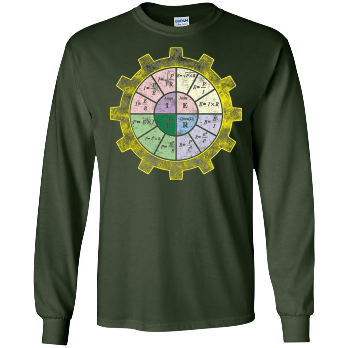 Ohms Law Shirt-ohms Law Diagram Electrical Engineer T-shirt Forest Green