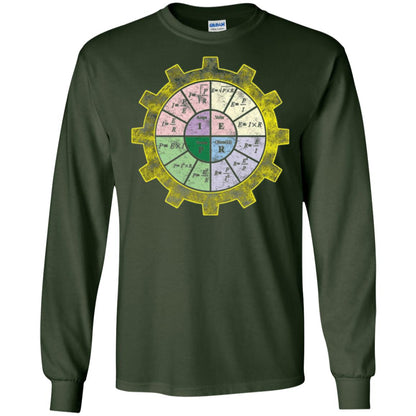 Ohms Law Shirt-ohms Law Diagram Electrical Engineer T-shirt Forest Green