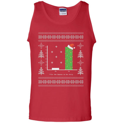 Christmas T-shirt Carol Bar Graph Red