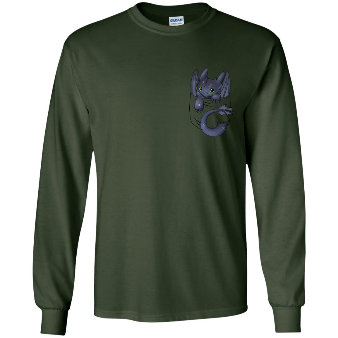 Dragon In Pocket Shirt Forest Green