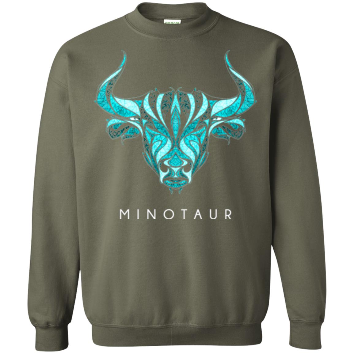Greek Mythology Lover T-shirt Minotaur T-shirt Military Green