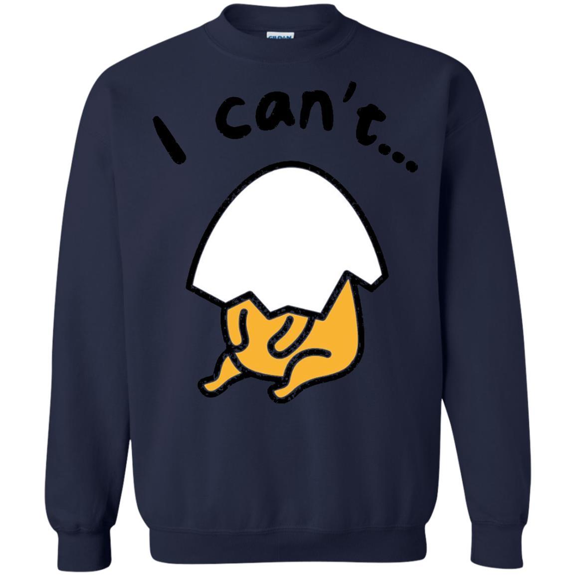 Film T-shirt Gudetama Lazy Egg I Can't Navy