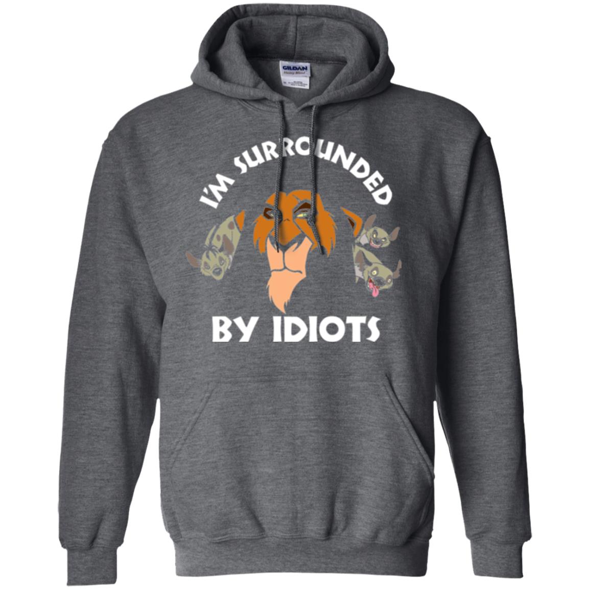 Disney Lion King T-shirt Scar Surrounded By Idiots Dark Heather