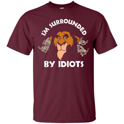 Disney Lion King T-shirt Scar Surrounded By Idiots Maroon