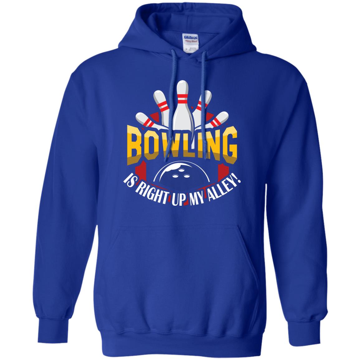Bowler T-shirt Bowling Is Right Up My Alley Royal