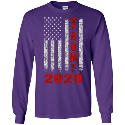 American Flag Vintage Design Trump 2020 T-shirt Purple