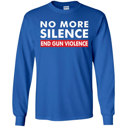 No More Silence End Gun Violence Anti-gun T-shirt Royal
