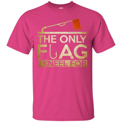 Ice Fishing T-shirt The Only Flag I Kneel For Heliconia