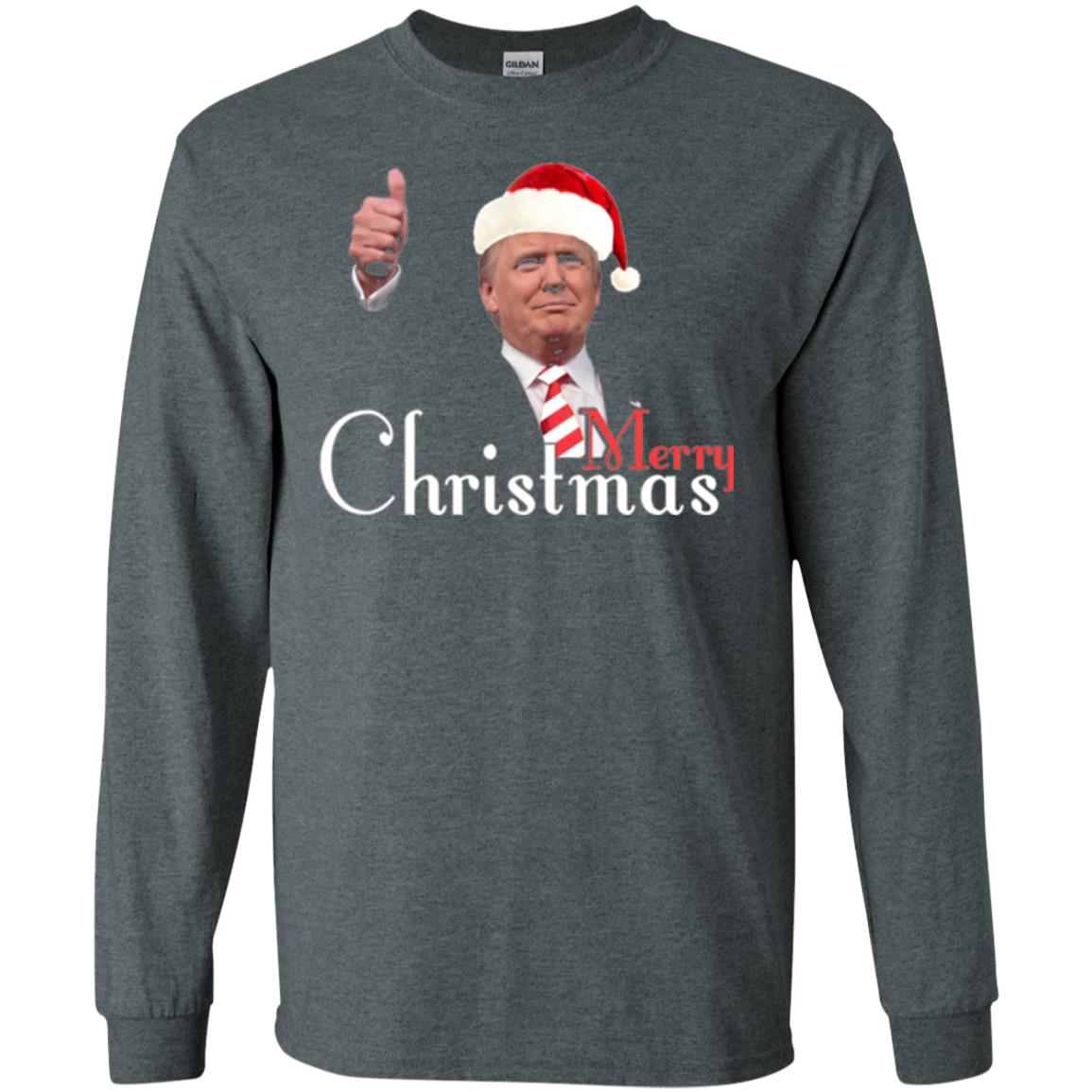 Trump Merry Christmas T-shirt Dark Heather