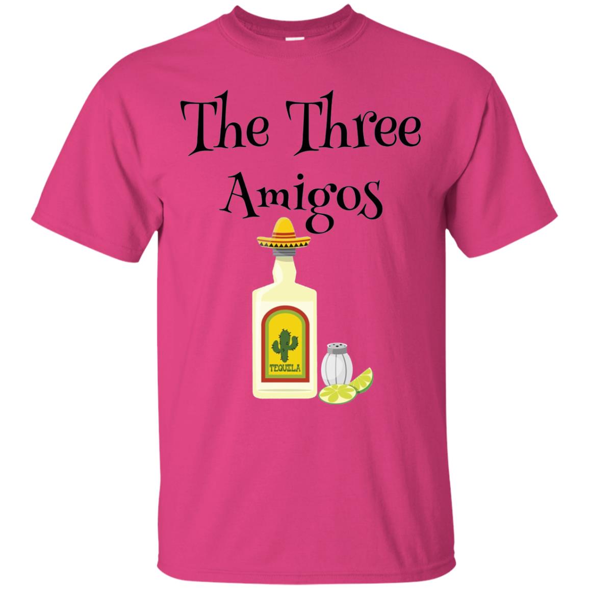 Cooking Lovers T-shirt The Three Amigos Tequila Salt Lime Heliconia
