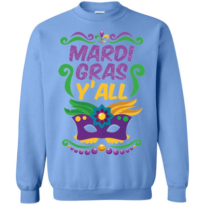 Mardi Gras T Shirt Mardi Gras Y_all T-shirt Carolina Blue