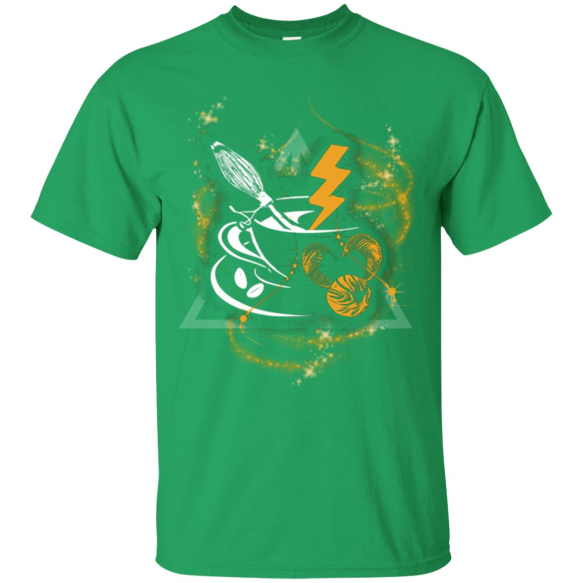 Harry Potter Coffee Movie Fan T-shirt Irish Green