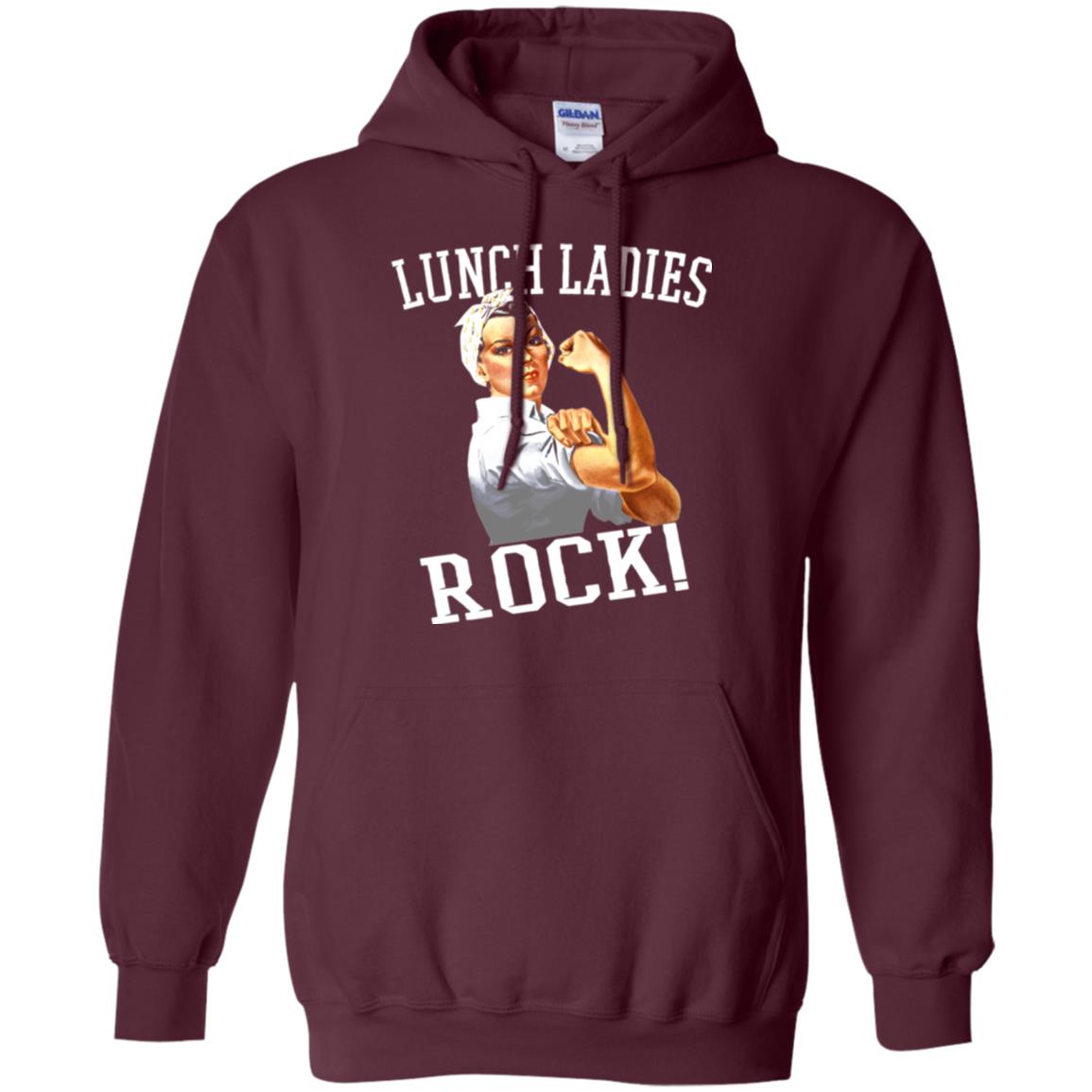 Lunch Ladies Rock Cafeteria Lunch Lady T-shirt Maroon