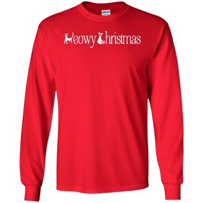 Christmas T-shirt Meowy Christmas Red