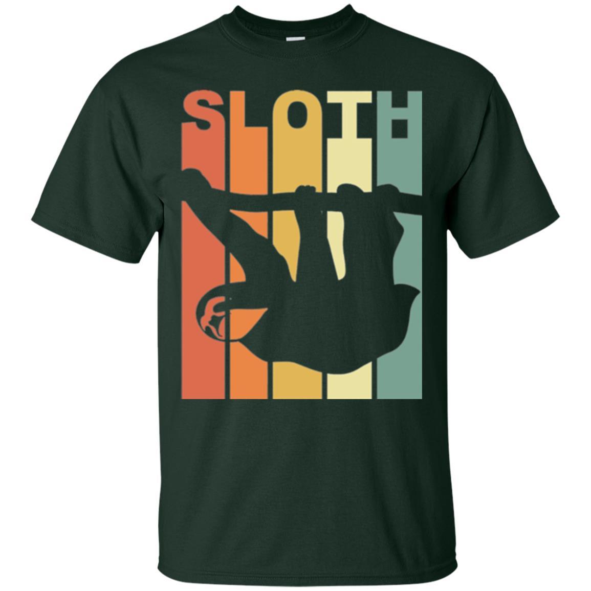 Vintage Sloth T-shirt Forest Green
