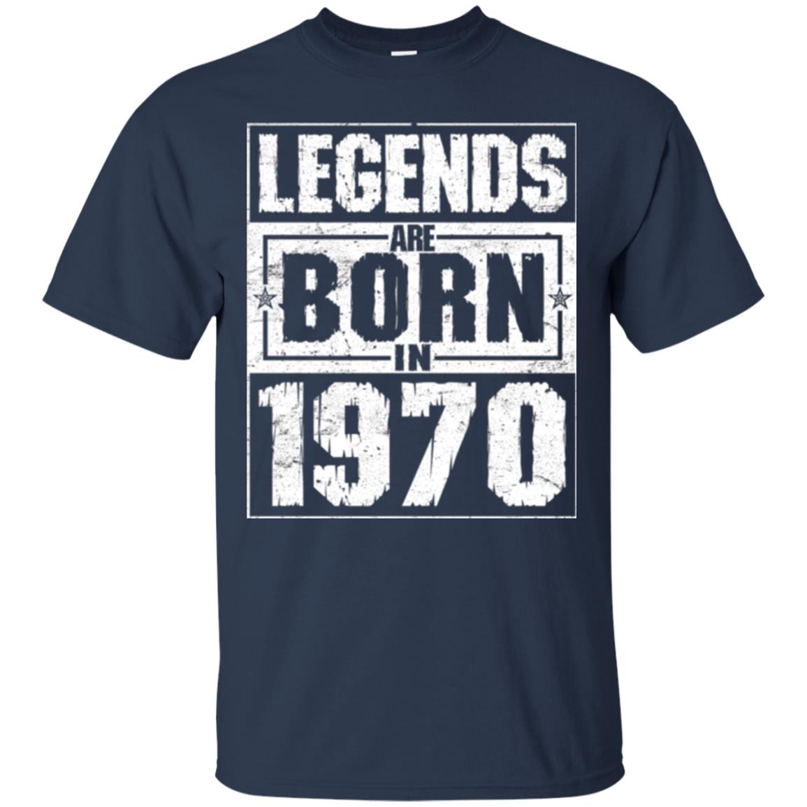 Brithday T-shirt Legends Are Born In 1970 Navy