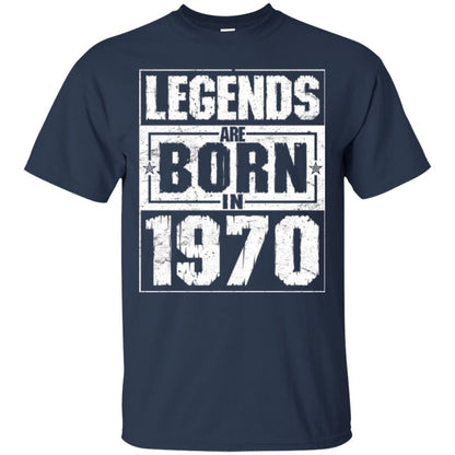 Brithday T-shirt Legends Are Born In 1970 Navy