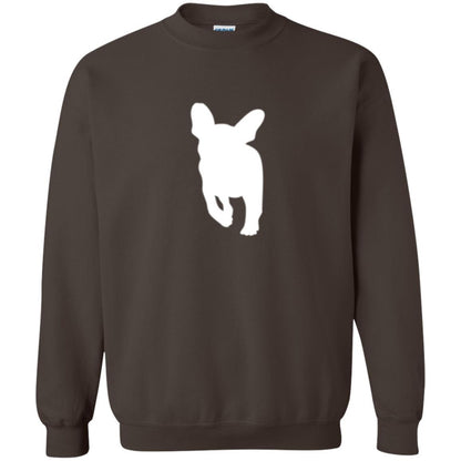 French Bulldog T-shirt White Silhouette Of Puppy Dark Chocolate