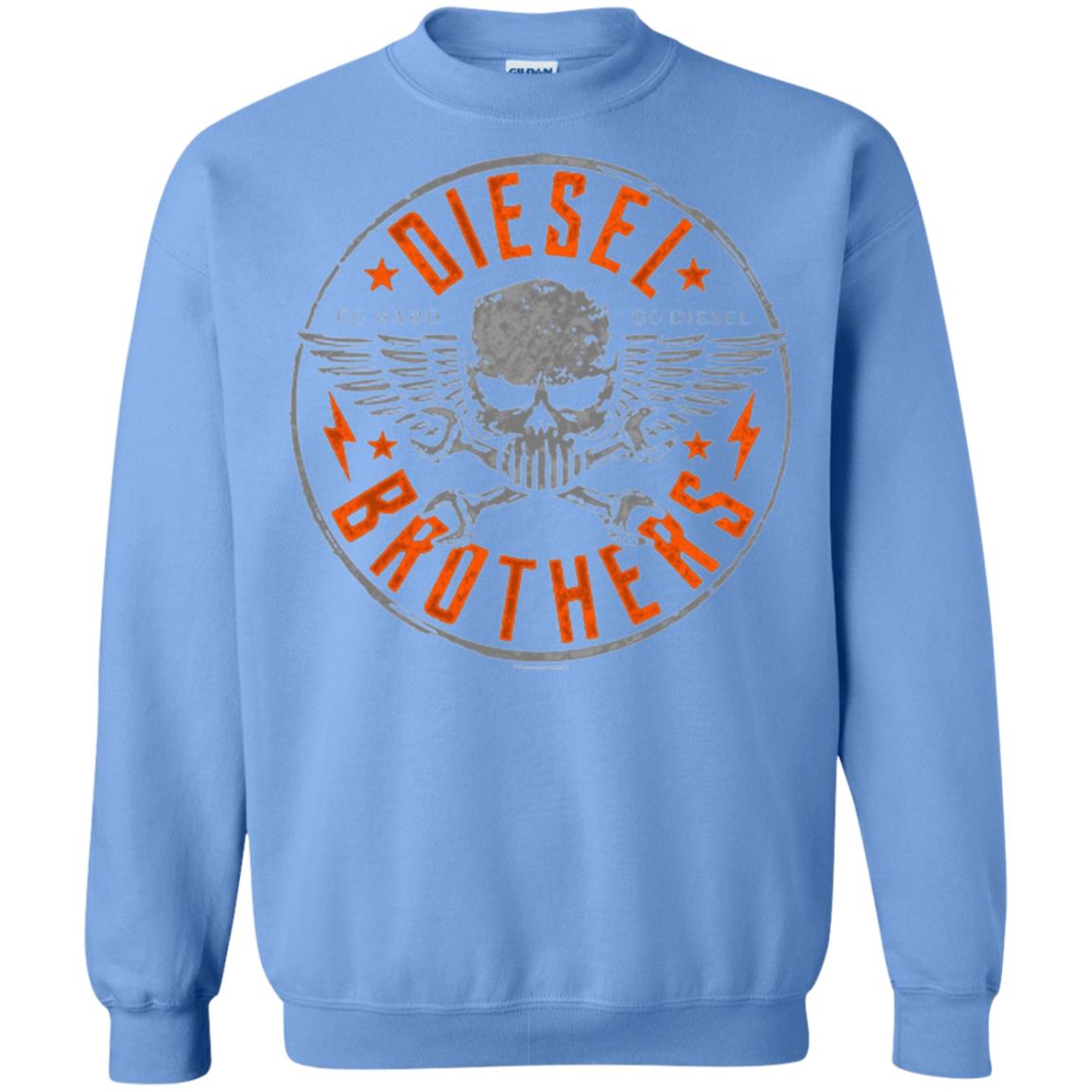 Skull Cross Wrench T-shirt Diesel Brothers Go Hard Go Diesel Carolina Blue