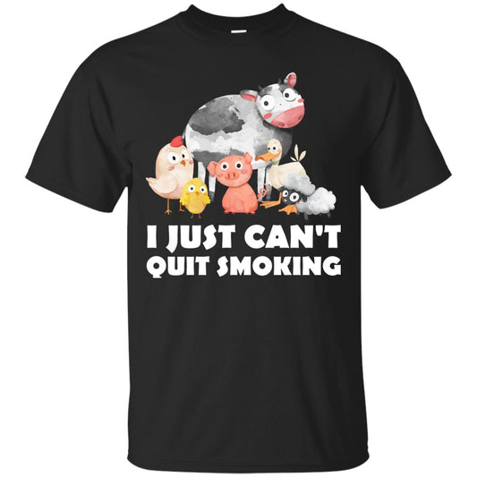 I Just Can_t Quit Smoking Smoke Meats And Bar-b-cue T-shirt Black