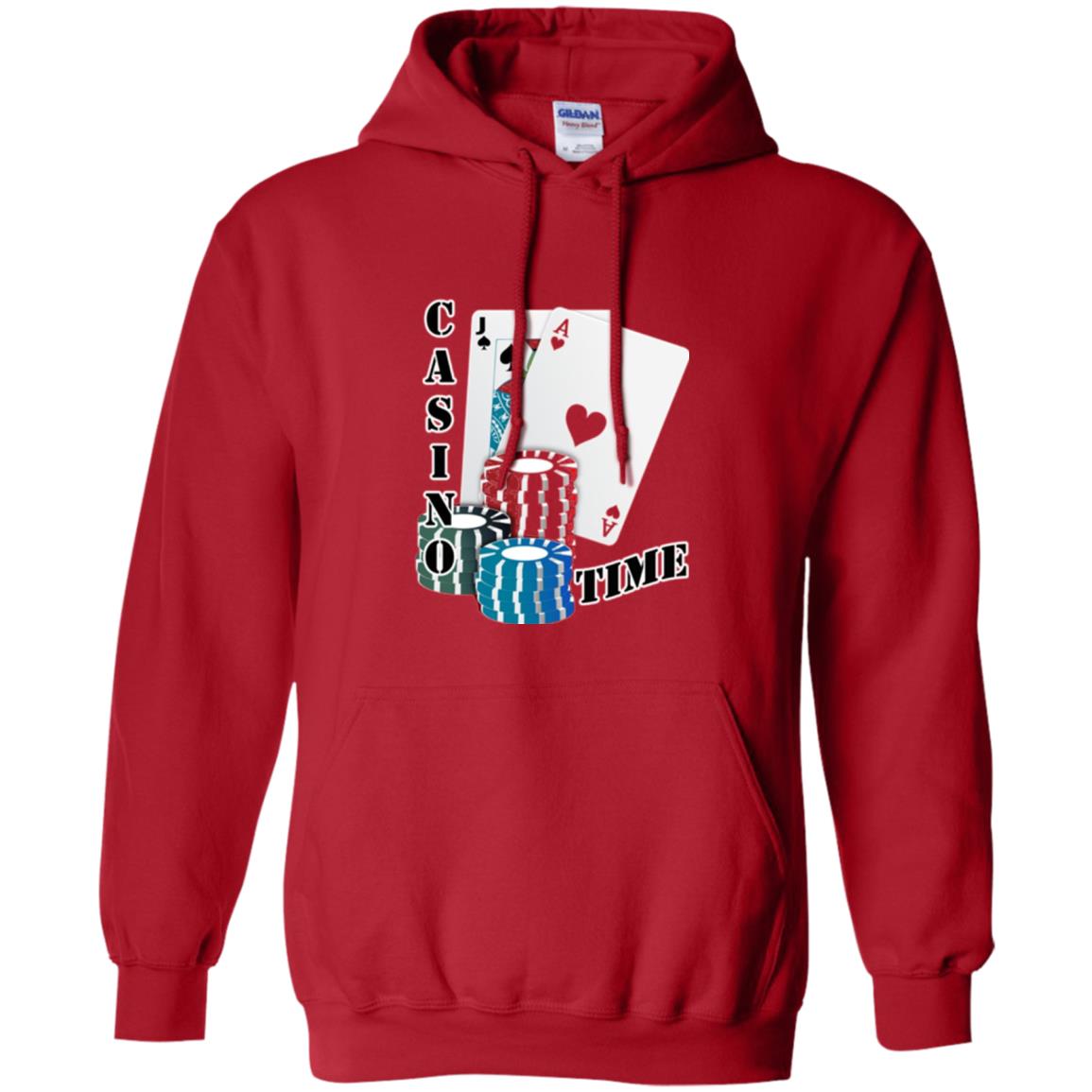 Fun Gambling T-shirt Casino Time Red