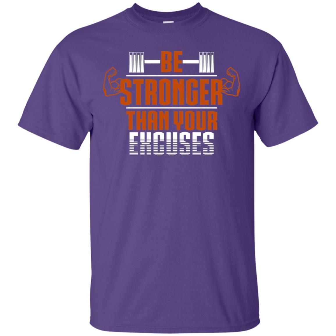 Be Stronger Than Your Excuses Fitness T-shirt Purple