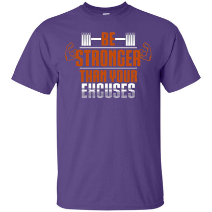 Be Stronger Than Your Excuses Fitness T-shirt Purple