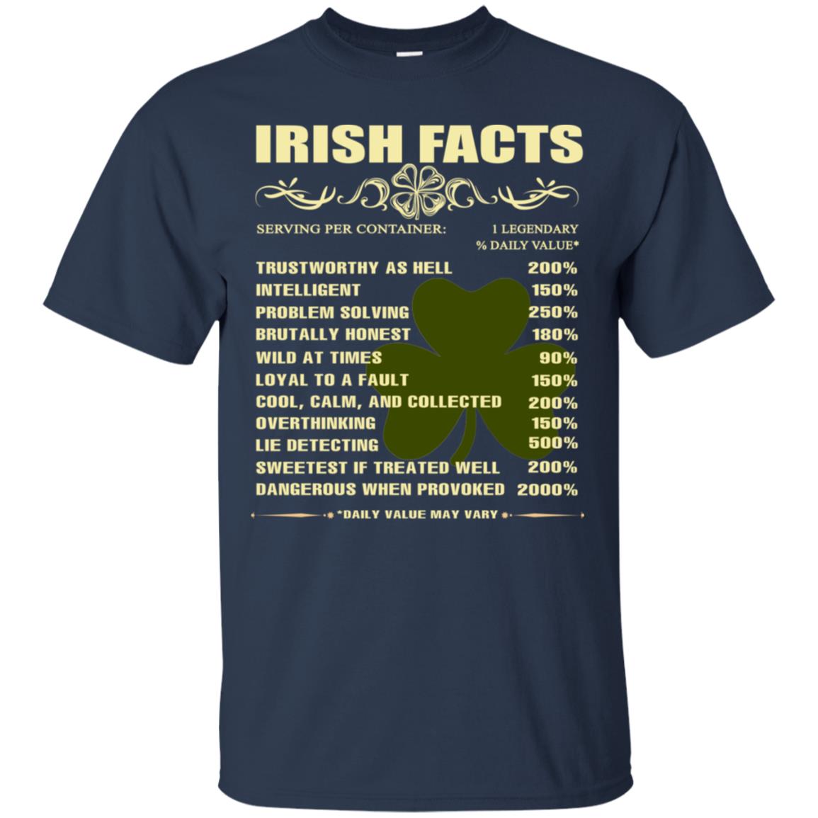Irish Facts Intelligent Problem Solving Shirt Navy