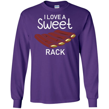 I Love A Sweet Rack Bbq Grill Summer Shirt Purple