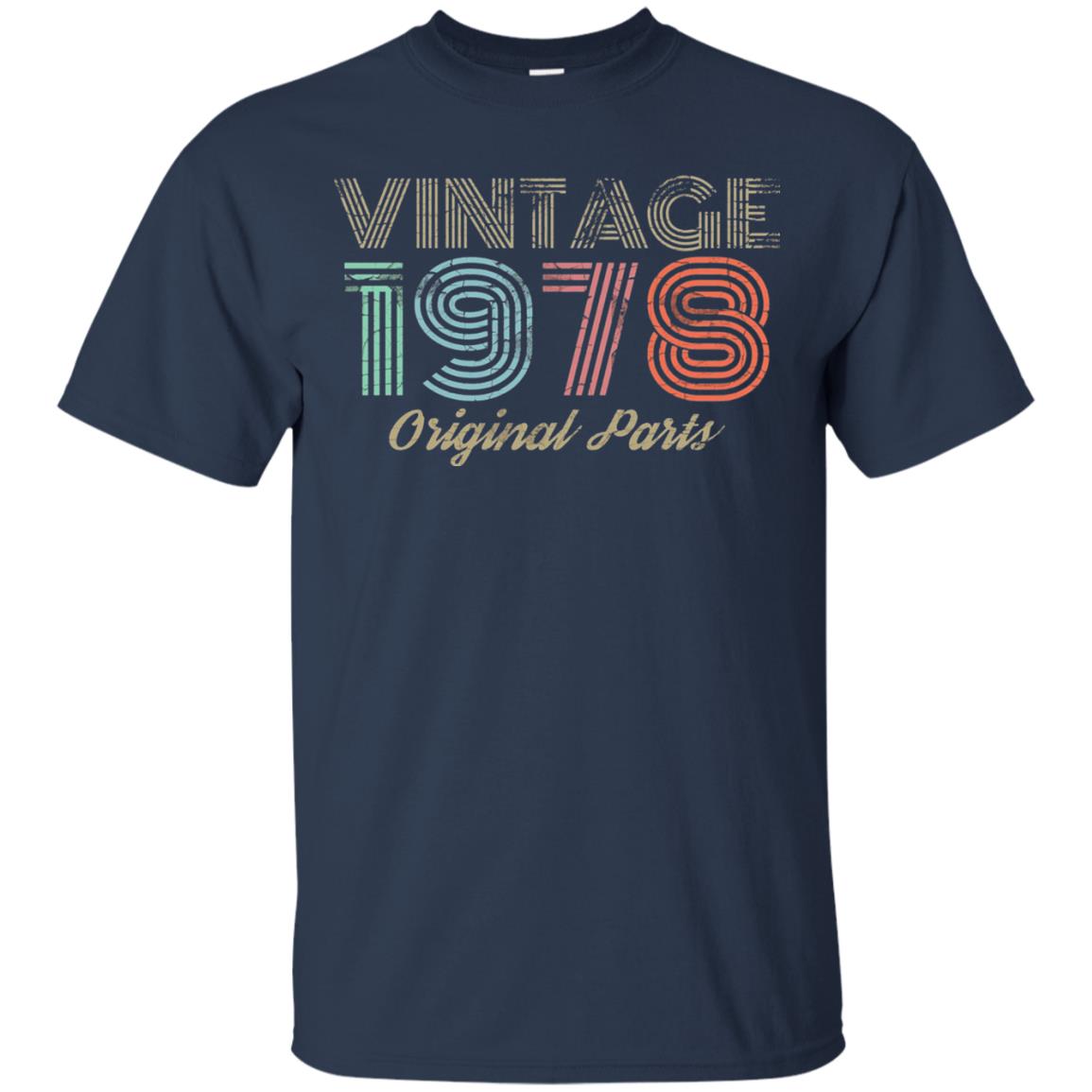 Vintage 1978 T-shirt Retro 70s 40th Birthday Navy