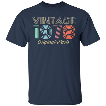 Vintage 1978 T-shirt Retro 70s 40th Birthday Navy
