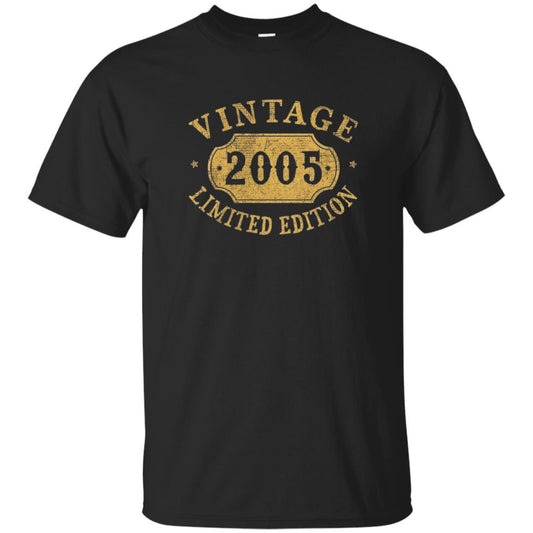 Brithday T-shirt Vintage 2005 Limited Edition Black