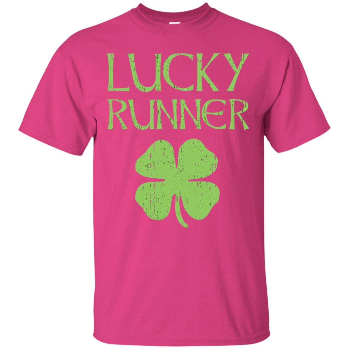 Irish Running Lucky Runners St. Patrick_s Day T-shirt Heliconia