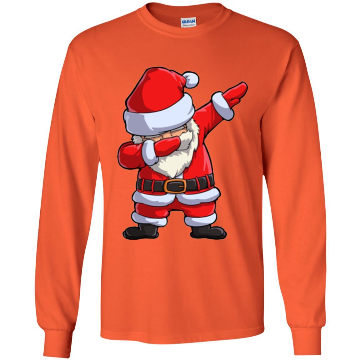 Christmas T-shirt Dabbing Santa Claus Orange