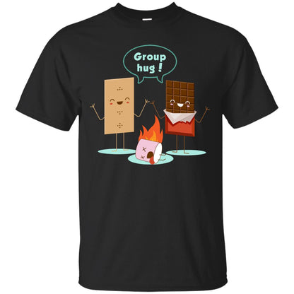 Funny Smores Chocolate Marshmallow Hiking Camping T-shirt Black