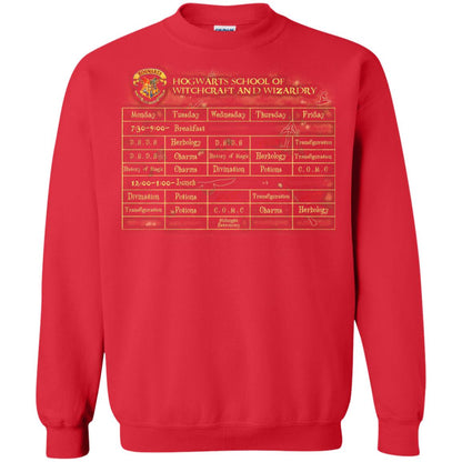 Harry's Schedule Harry Potter Shirt Red