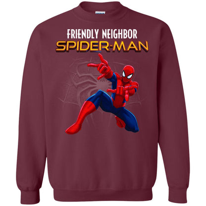 Friendly Neighbor Spider Man Movie Fan T-shirt Maroon