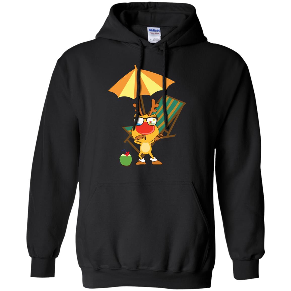 Dabbing Reindeer With Sunglasses Celebrate Xmas In July 2018 Shirt Black