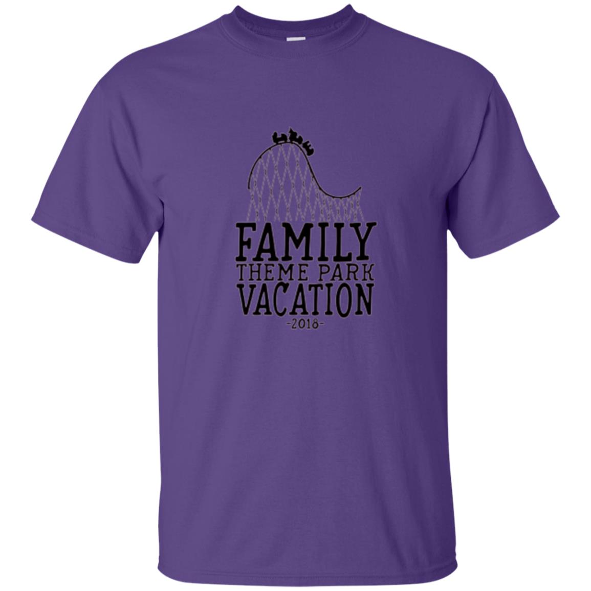 Family T-shirt Vacation 2018 Theme Park Roller Coaster Purple