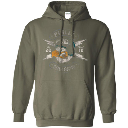 Bird Gang Eagles T-shirt Vintage Distressed Military Green