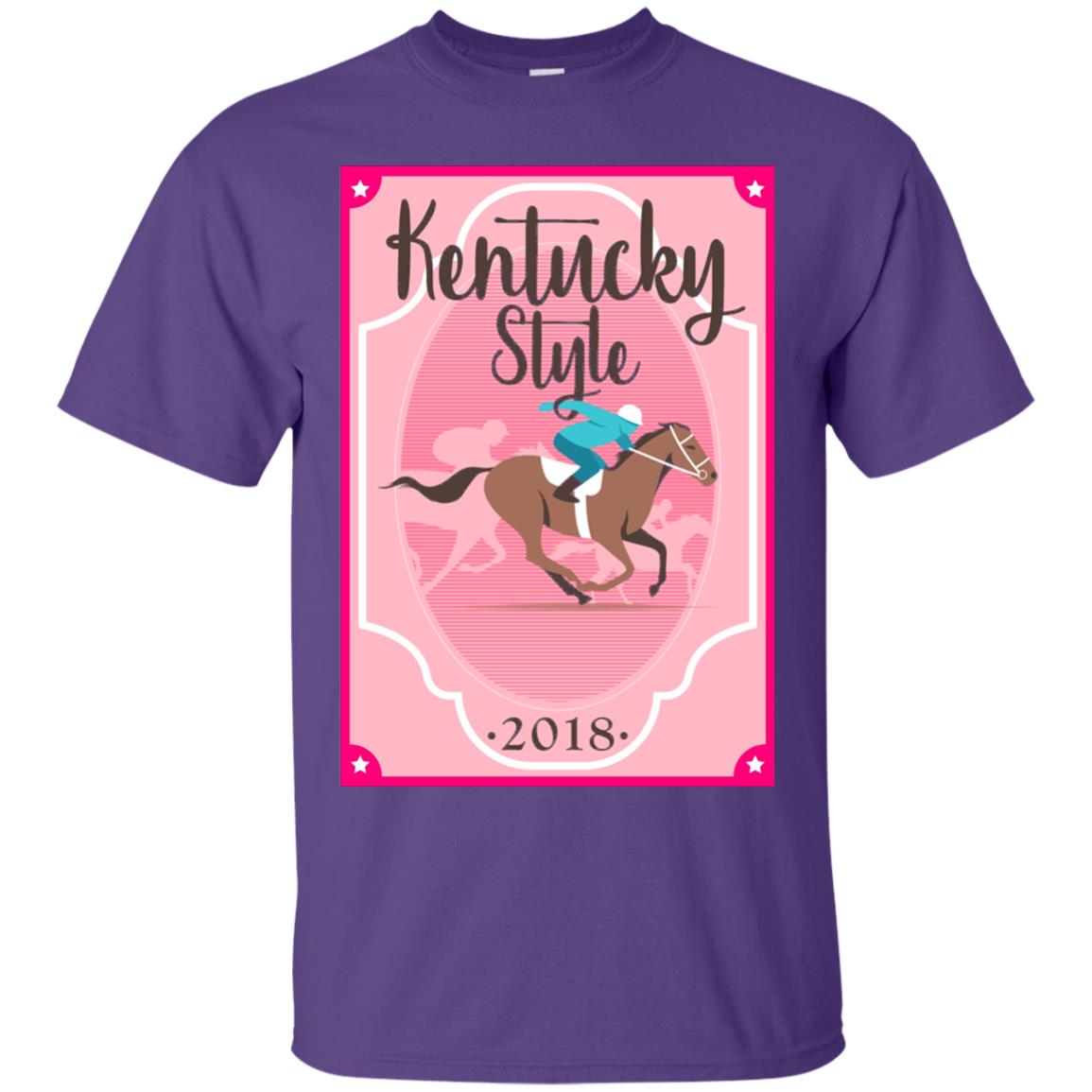 Kentucky Style 2018 Shirt Horse Racing Southern Cute Pink Purple