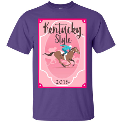 Kentucky Style 2018 Shirt Horse Racing Southern Cute Pink Purple