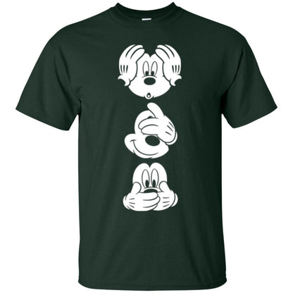 Cartoon T-shirt Disney Mickey Mouses Graphic Forest Green